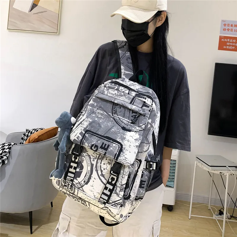 Wolfhorse Nylon Backpack Unisex Multicolor-32