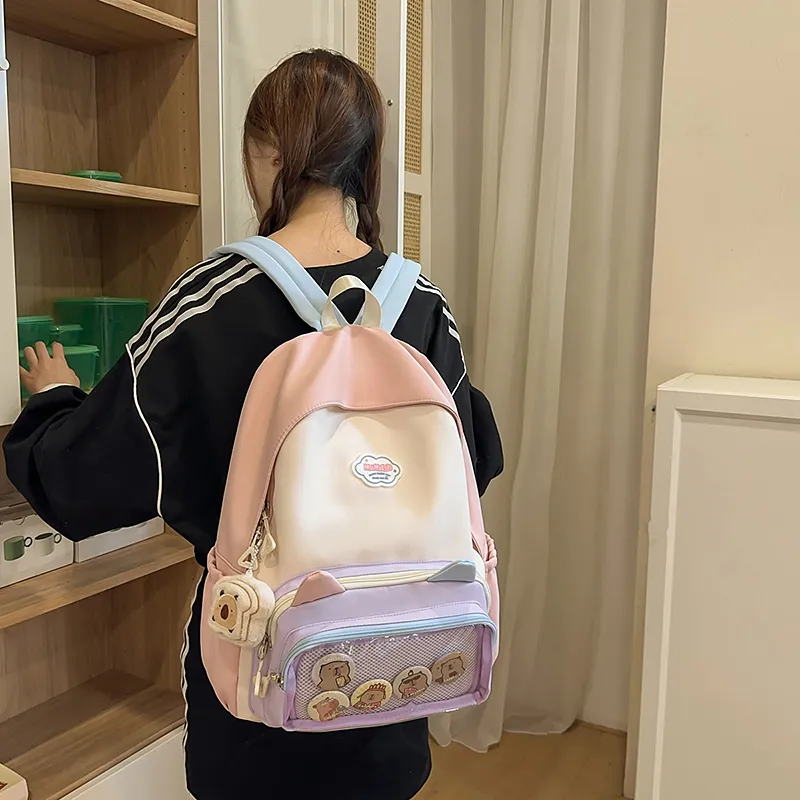 Wolfhorse Nylon With PVC Backpack Unisex Multicolor-8