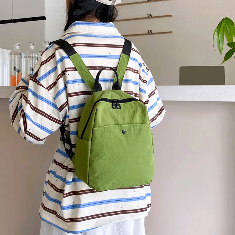 Wolfhorse Nylon Backpack Regular Unisex Black/Green/Purple White/Red-12