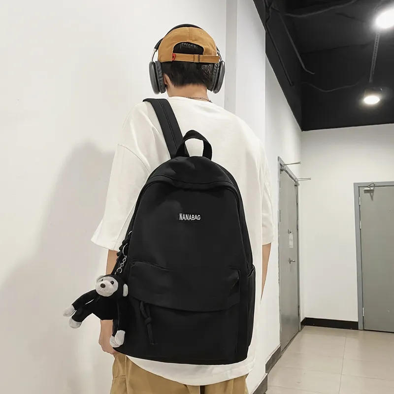 Wolfhorse Nylon Backpack Regular Unisex Black/Gray-4