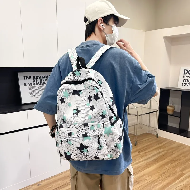 Wolfhorse Nylon Backpack Regular Unisex Black/Yellow/Blue/Green/Pink-13