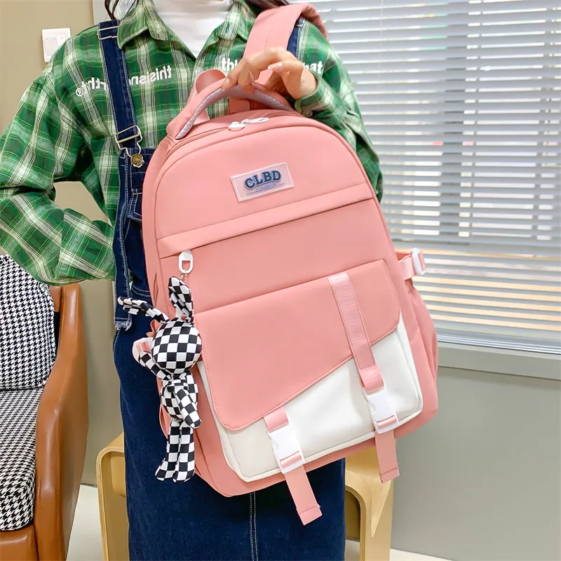 Wolfhorse Nylon Backpack Regular Unisex Pink/Black/Purple/Blue-5