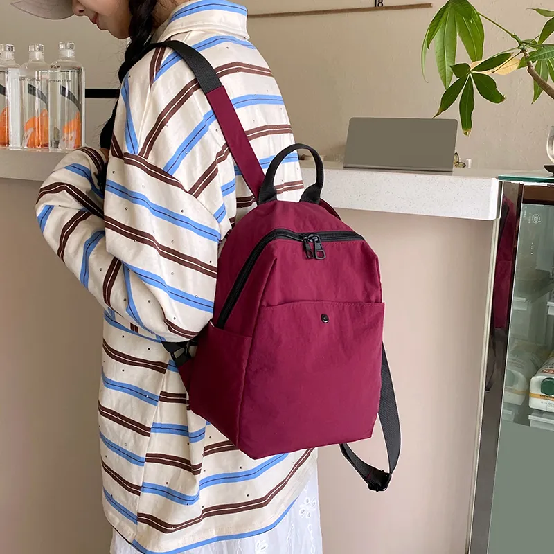 Wolfhorse Nylon Backpack Regular Unisex Black/Green/Purple White/Red-26