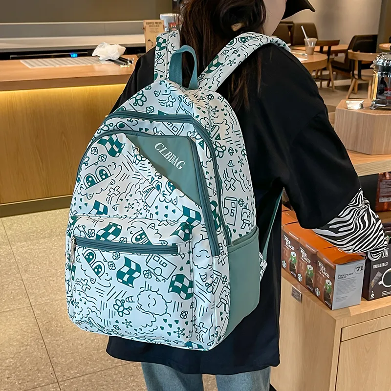 Wolfhorse Nylon Backpack Regular Unisex Blue/Red/Black/Purple/Green-26