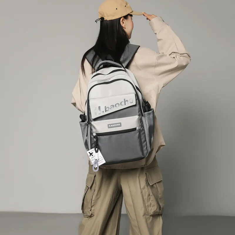Wolfhorse Nylon Backpack Unisex Black/Green/Blue/Gray/Brown/Khaki-14