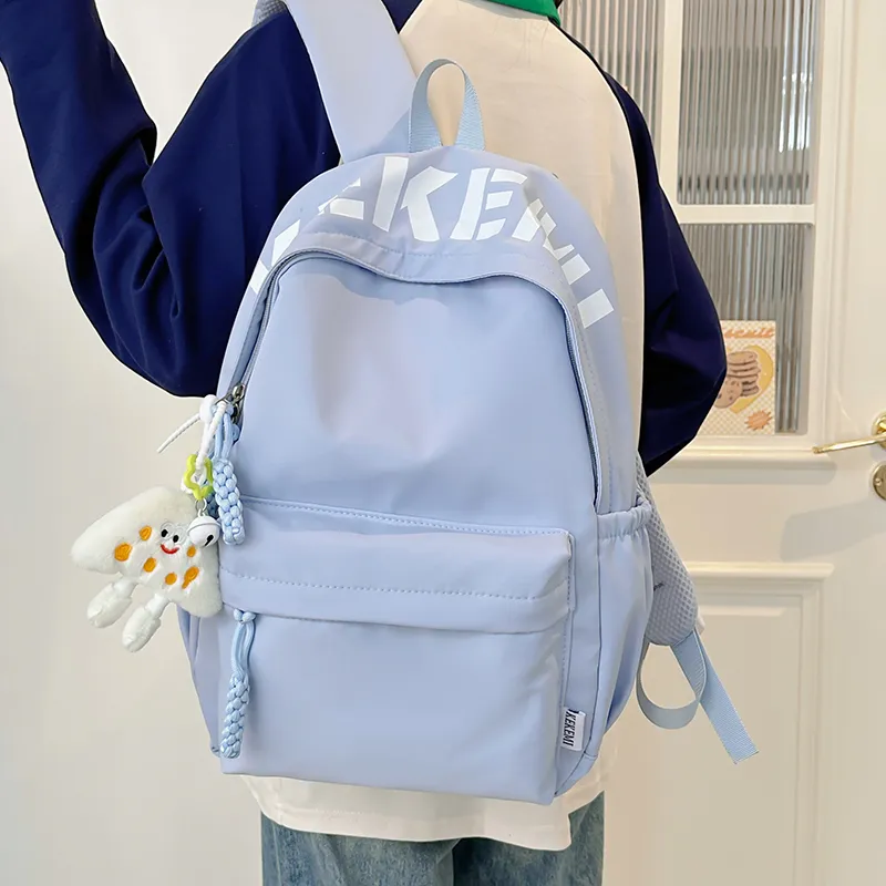 Wolfhorse Nylon Backpack Unisex Pink/Blue/White/Black/Yellow/Red-24