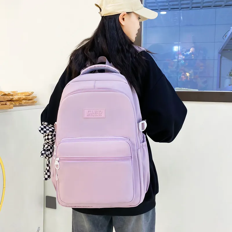 Wolfhorse Nylon Backpack Regular Unisex Black/Pink/Purple/Blue-16