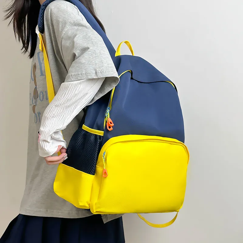 Wolfhorse Nylon Backpack Tubas Unisex Dark Blue/Blue/Pink/Green-26