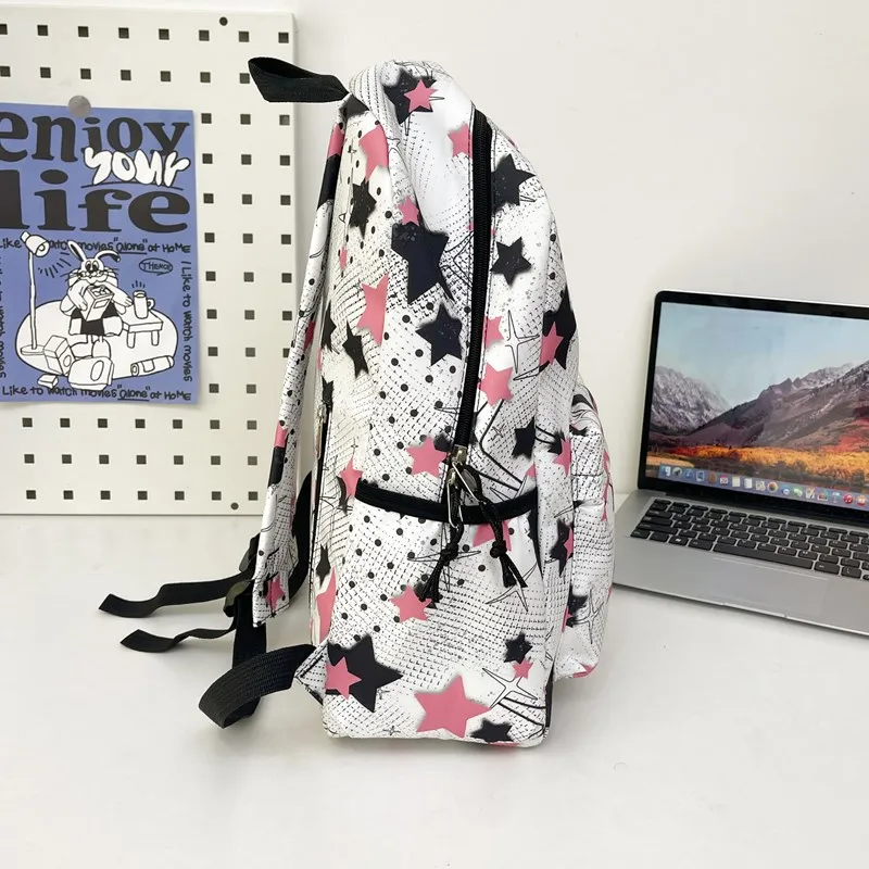 Wolfhorse Nylon Backpack Regular Unisex Black/Yellow/Blue/Green/Pink-26