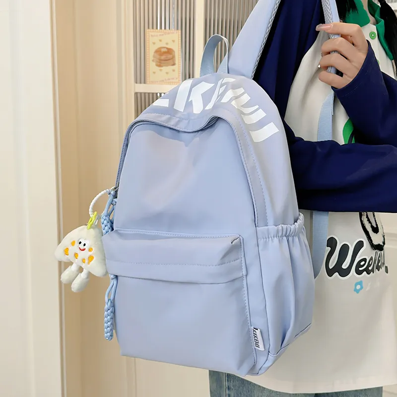 Wolfhorse Nylon Backpack Unisex Pink/Blue/White/Black/Yellow/Red-22
