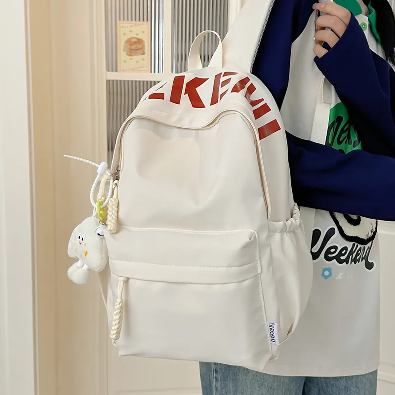 Wolfhorse Nylon Backpack Unisex Pink/Blue/White/Black/Yellow/Red-31