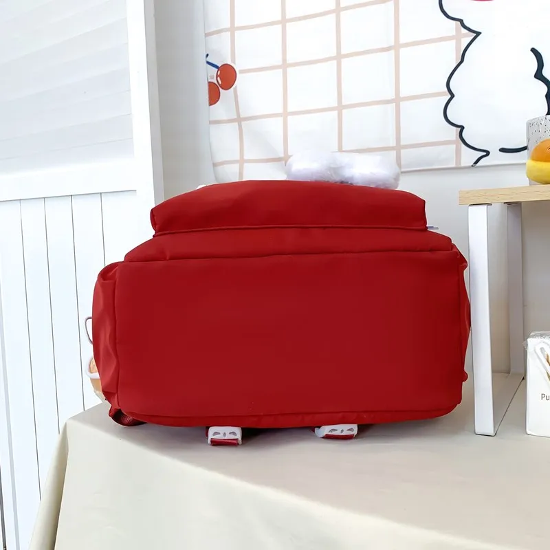Tibai Composite Cloth Backpack Unisex Black/Red/Yellow/Blue-4