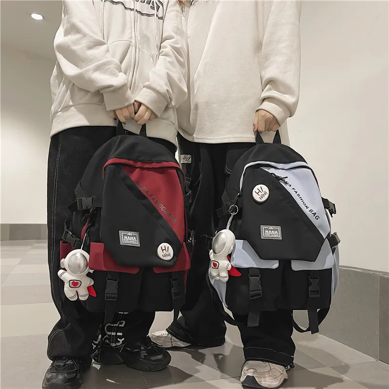 Wolfhorse Nylon Backpack Unisex White/Red/Blue/Green-10