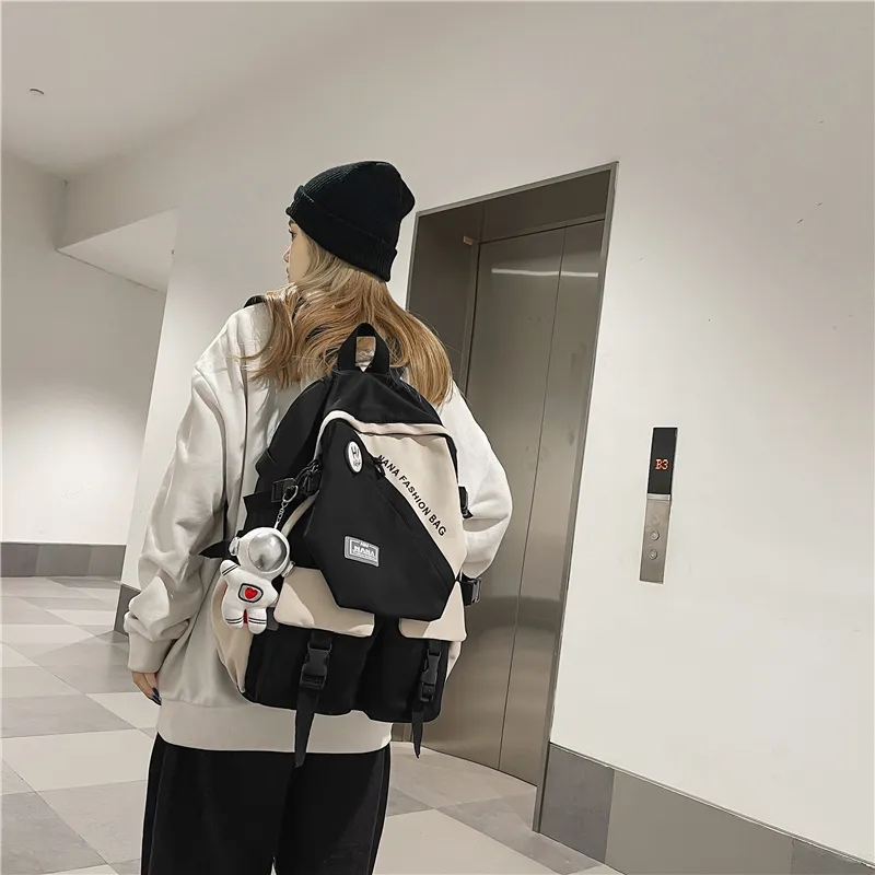 Wolfhorse Nylon Backpack Unisex White/Red/Blue/Green-5