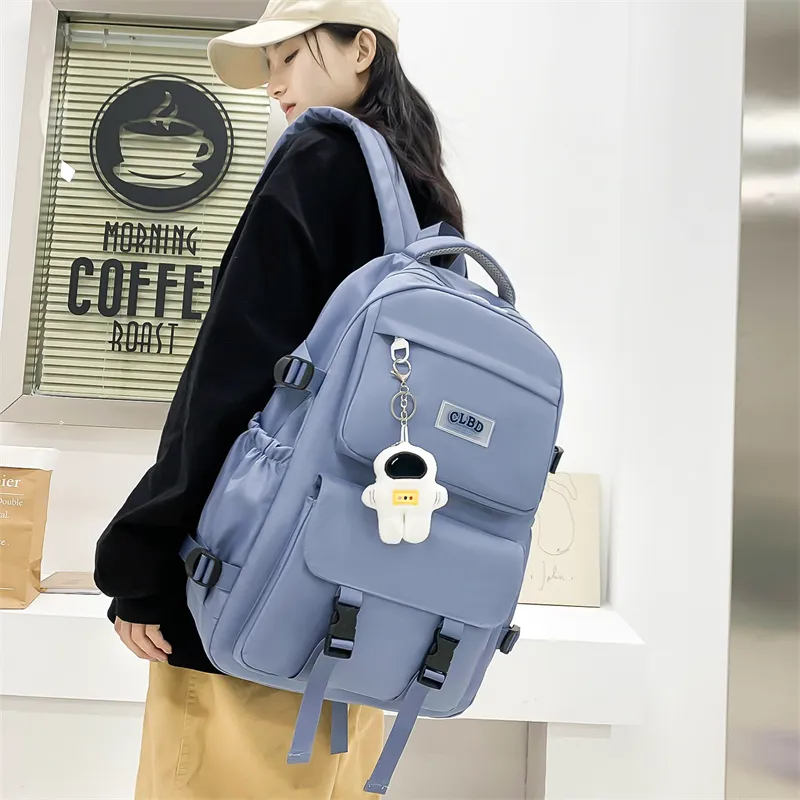 Wolfhorse Oxford Backpack Unisex Black/Navy Blue/Blue/Ecru-17