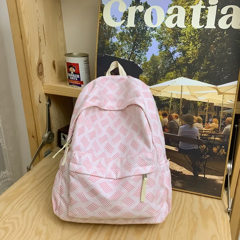 Wolfhorse Nylon Backpack Regular Unisex Grey/purple/pink/green-16