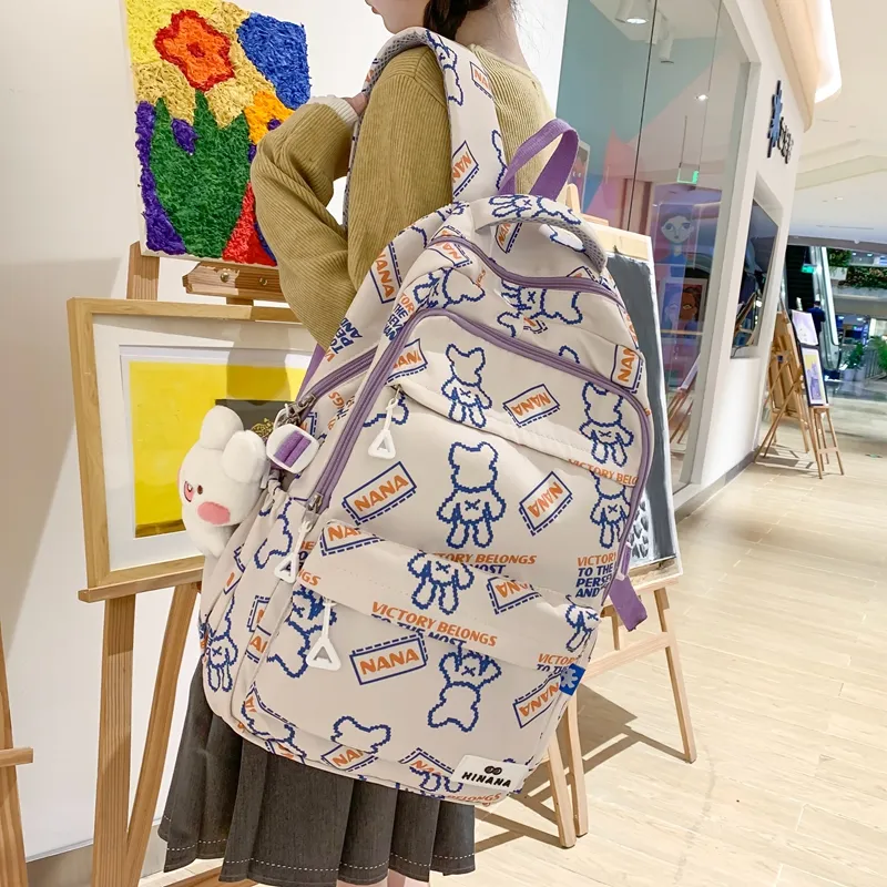 Wolfhorse Nylon Backpack Unisex Multicolor-30