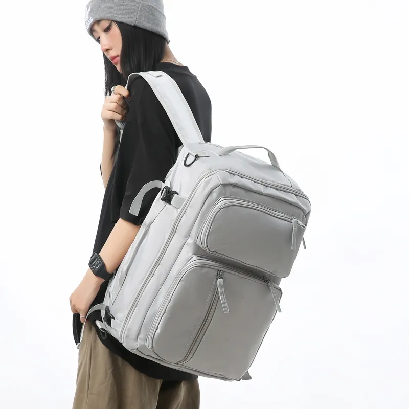 Wolfhorse Oxford Backpack Regular Unisex Black/Dark Gray/Light Gray/Red-16