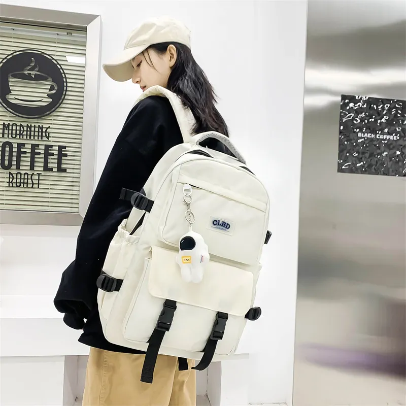 Wolfhorse Oxford Backpack Unisex Black/Navy Blue/Blue/Ecru-11