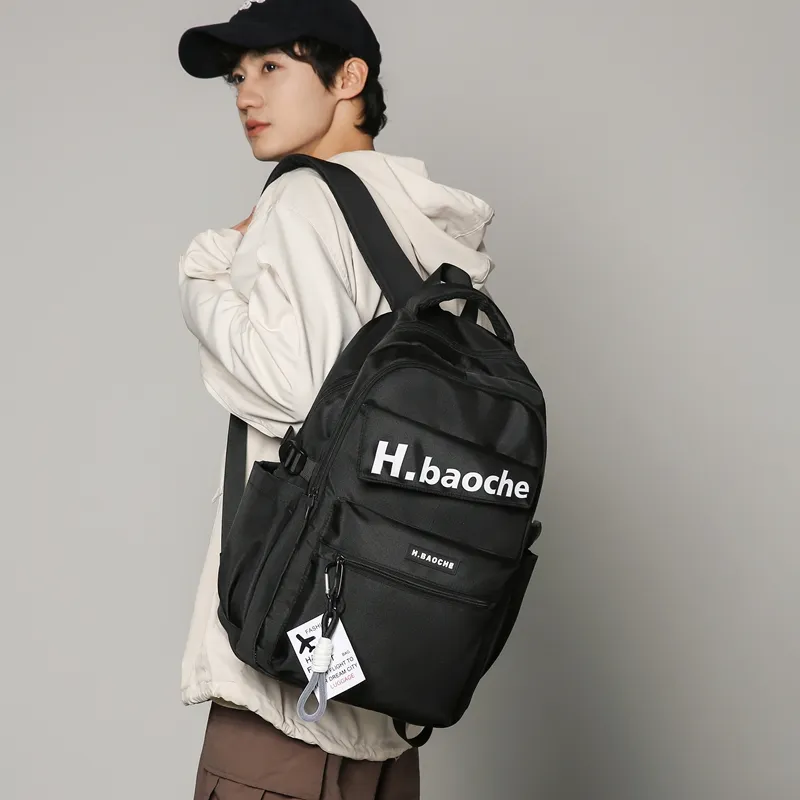 Wolfhorse Nylon Backpack Unisex Black/Green/Blue/Gray/Brown/Khaki-1