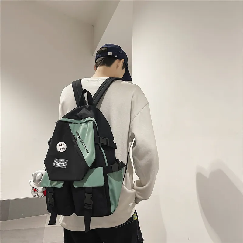 Wolfhorse Nylon Backpack Unisex White/Red/Blue/Green-27