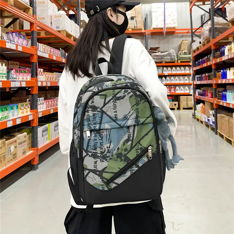 Wolfhorse Nylon Backpack Unisex Multicolor-2