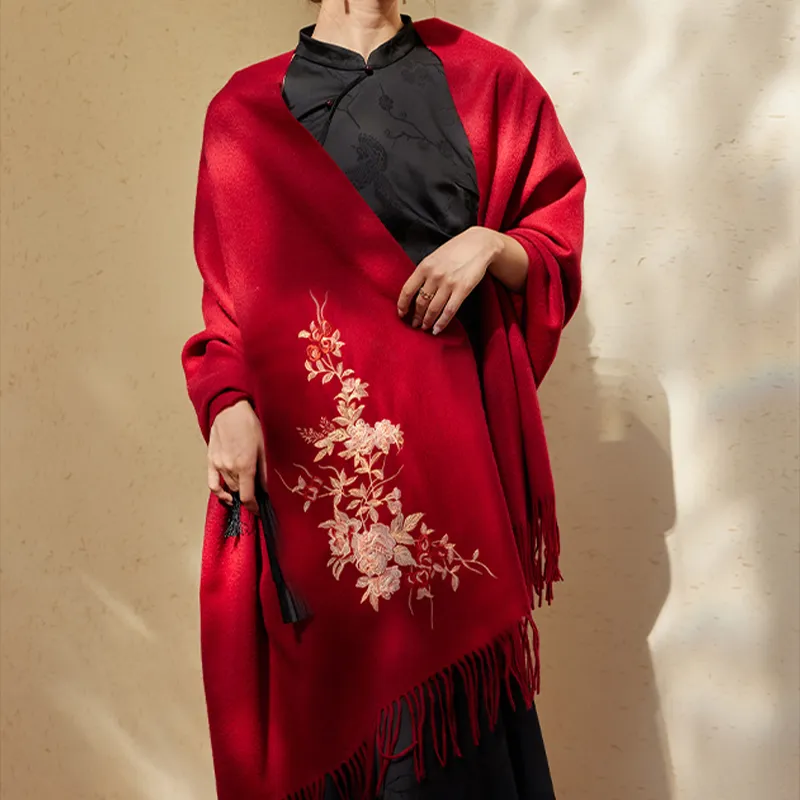 Shanghai Story Sheep Wool Knit Scarves Women's-6