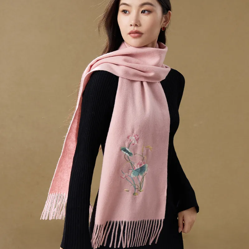 Shanghai Story Sheep Wool Knit Scarves Women's-10