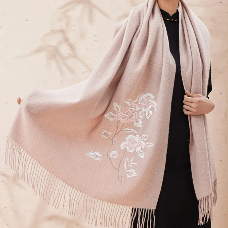 Shanghai Story Sheep Wool Knit Scarves Women's-2