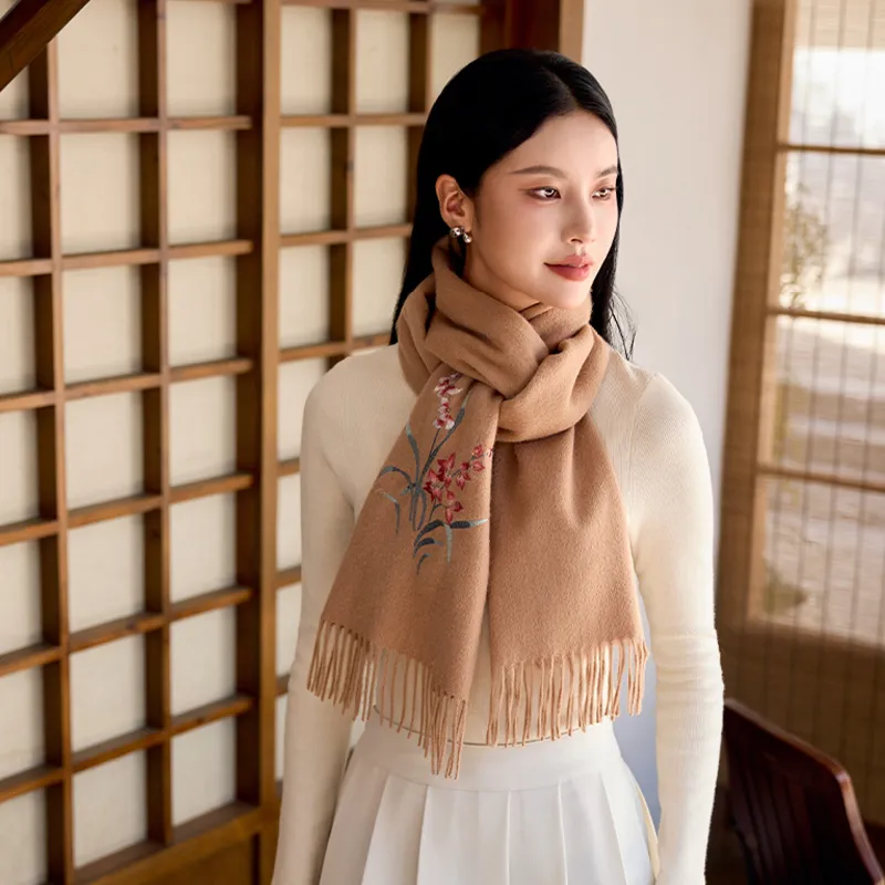 Shanghai Story Sheep Wool Knit Scarves Women's-7