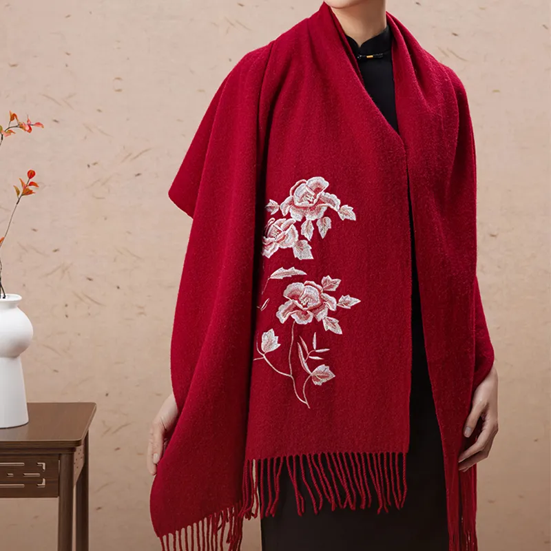 Shanghai Story Sheep Wool Knit Scarves Women's-11