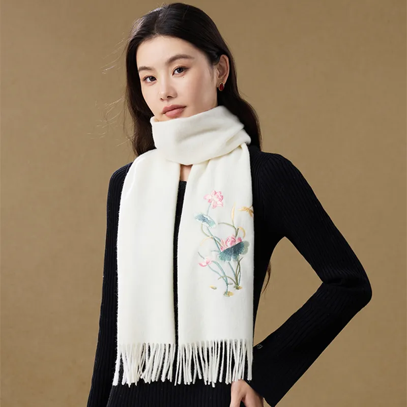 Shanghai Story Sheep Wool Knit Scarves Women's-6