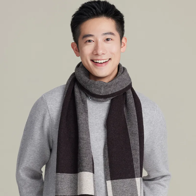 Shanghai Story Sheep Wool Knit Scarves Men's-21