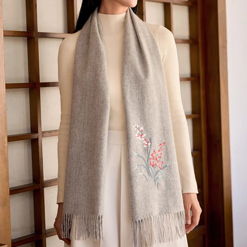 Shanghai Story Sheep Wool Knit Scarves Women's-1