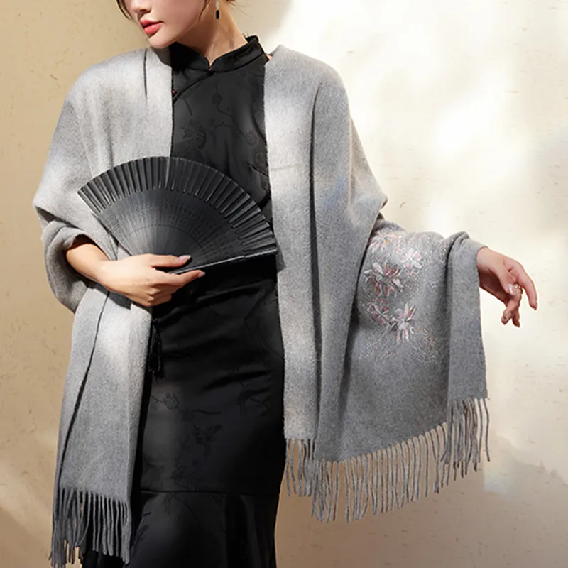 Shanghai Story Sheep Wool Knit Scarves Women's-17