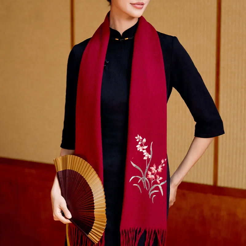 Shanghai Story Sheep Wool Knit Scarves Women's-5