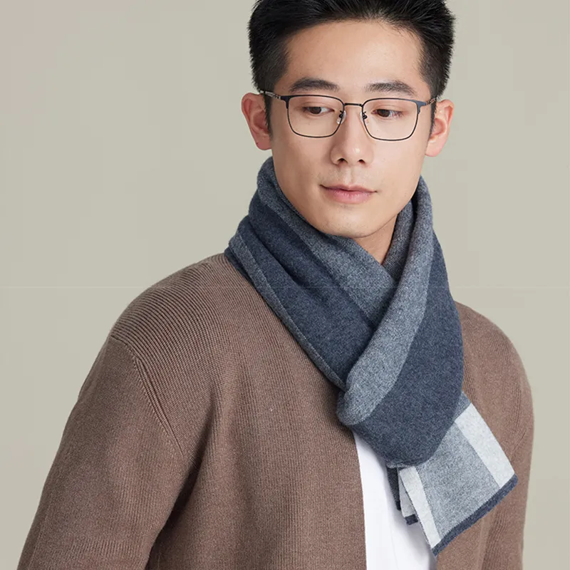 Shanghai Story Sheep Wool Knit Scarves Men's-19