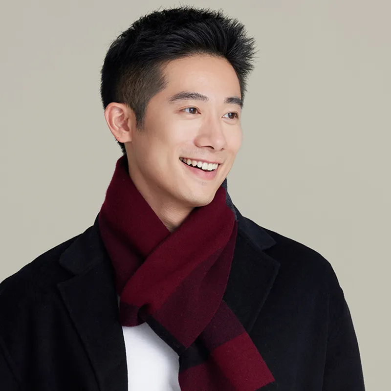 Shanghai Story Sheep Wool Knit Scarves Men's-9