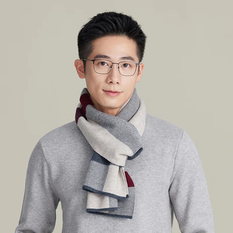 Shanghai Story Sheep Wool Knit Scarves Men's-6