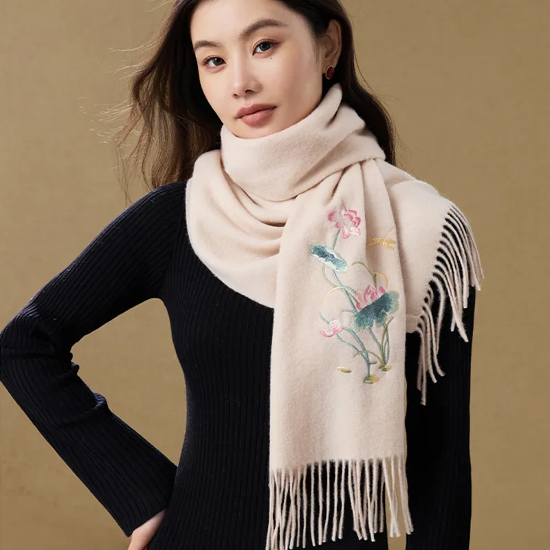 Shanghai Story Sheep Wool Knit Scarves Women's-1