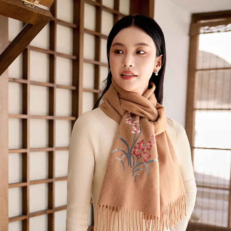 Shanghai Story Sheep Wool Knit Scarves Women's-8