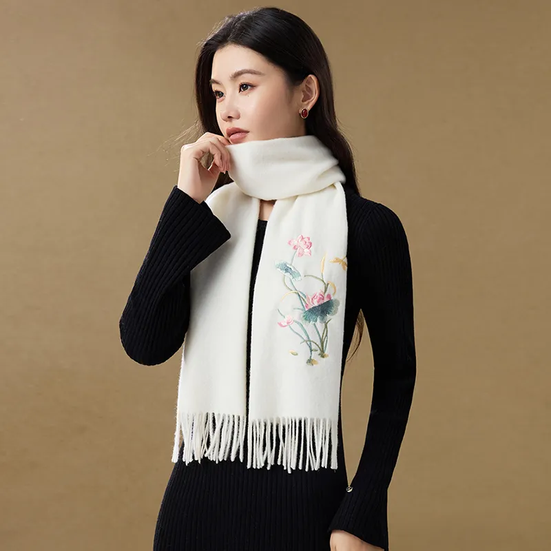 Shanghai Story Sheep Wool Knit Scarves Women's-7