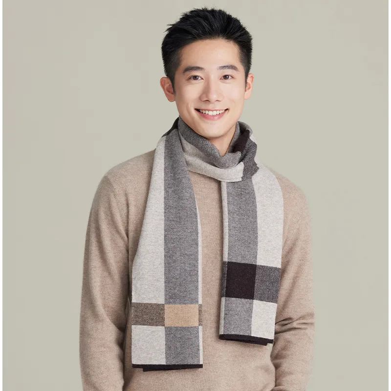 Shanghai Story Sheep Wool Knit Scarves Men's-14