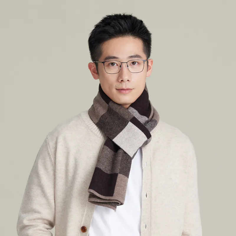 Shanghai Story Sheep Wool Knit Scarves Men's-1