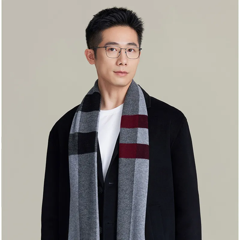 Shanghai Story Sheep Wool Knit Scarves Men's-12