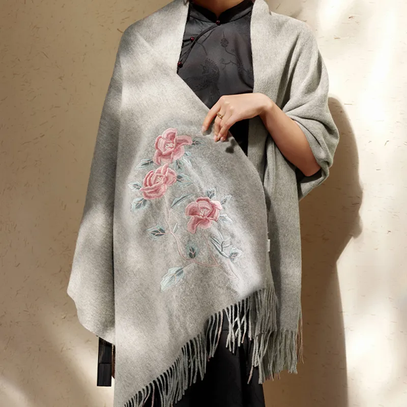 Shanghai Story Sheep Wool Knit Scarves Women's-7