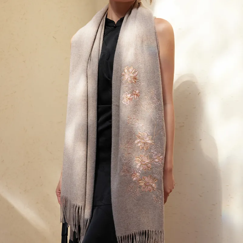 Shanghai Story Sheep Wool Knit Scarves Women's-15