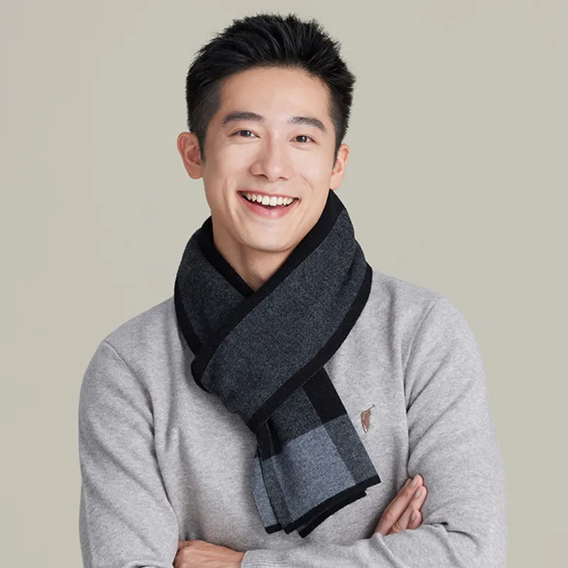 Shanghai Story Sheep Wool Knit Scarves Men's-17