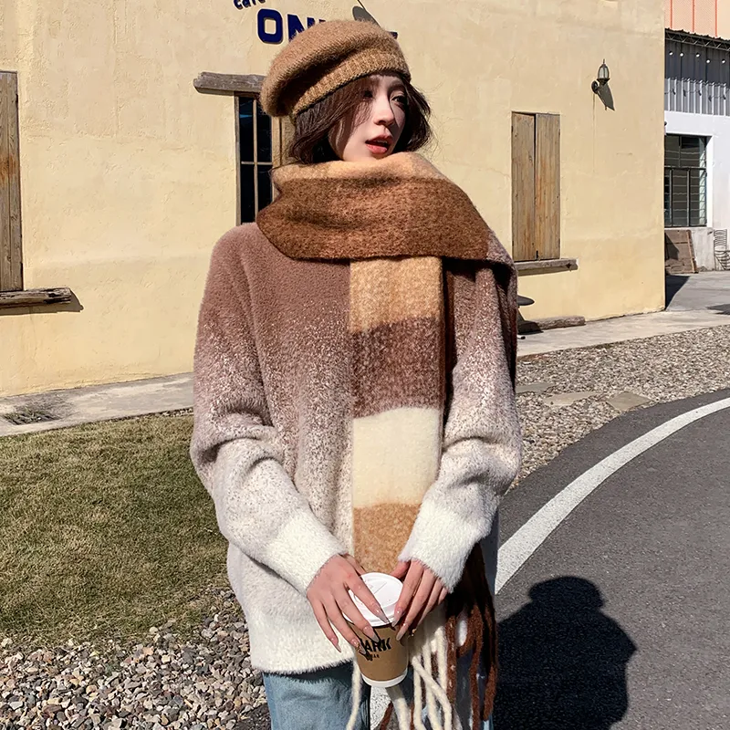 Shanghai Story Knit Scarves Unisex-23
