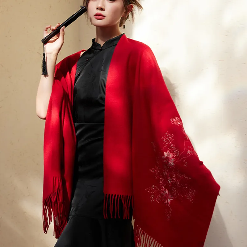 Shanghai Story Sheep Wool Knit Scarves Women's-4